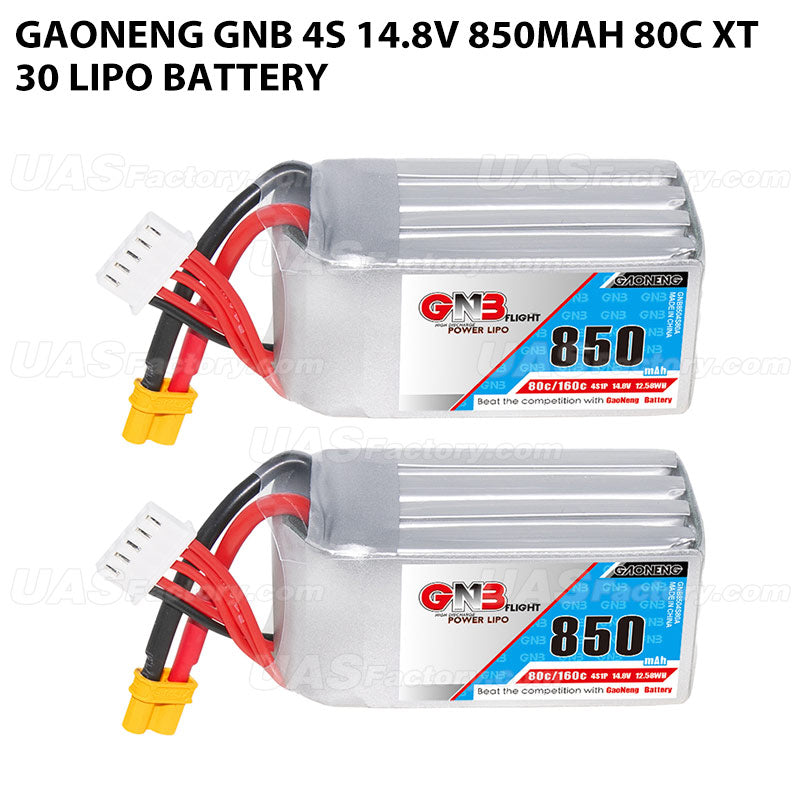 GAONENG GNB 4S 14.8V 850mAh 80C XT30 LiPo Battery