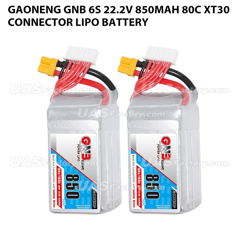 GAONENG GNB 6S 22.2V 850mAh 80C XT30 Connector LiPo Battery