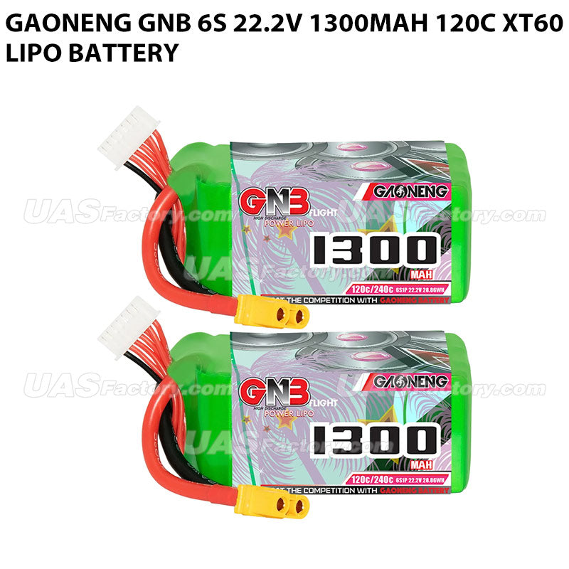 GAONENG GNB 6S 22.2V 1300mAh 120C XT60 LiPo Battery