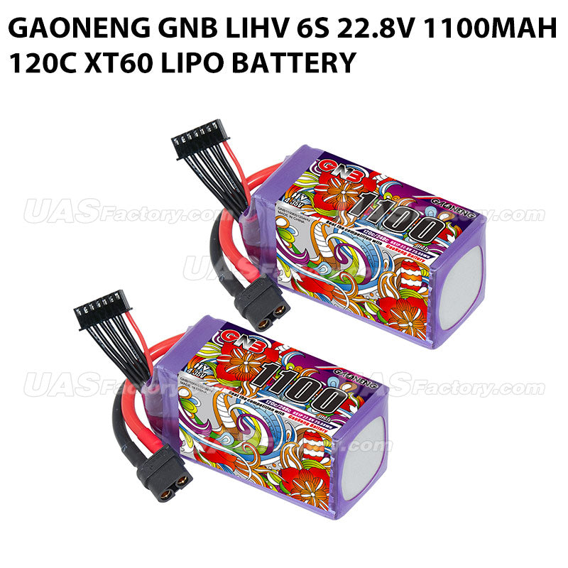 GAONENG GNB LiHV 6S 22.8V 1100mAh 120C XT60 LiPo Battery