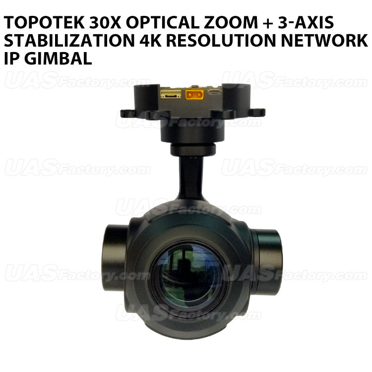 Topotek RIP30S4K 30x Optical Zoom + 3-Axis Stabilization 4K Resolution Network IP Gimbal