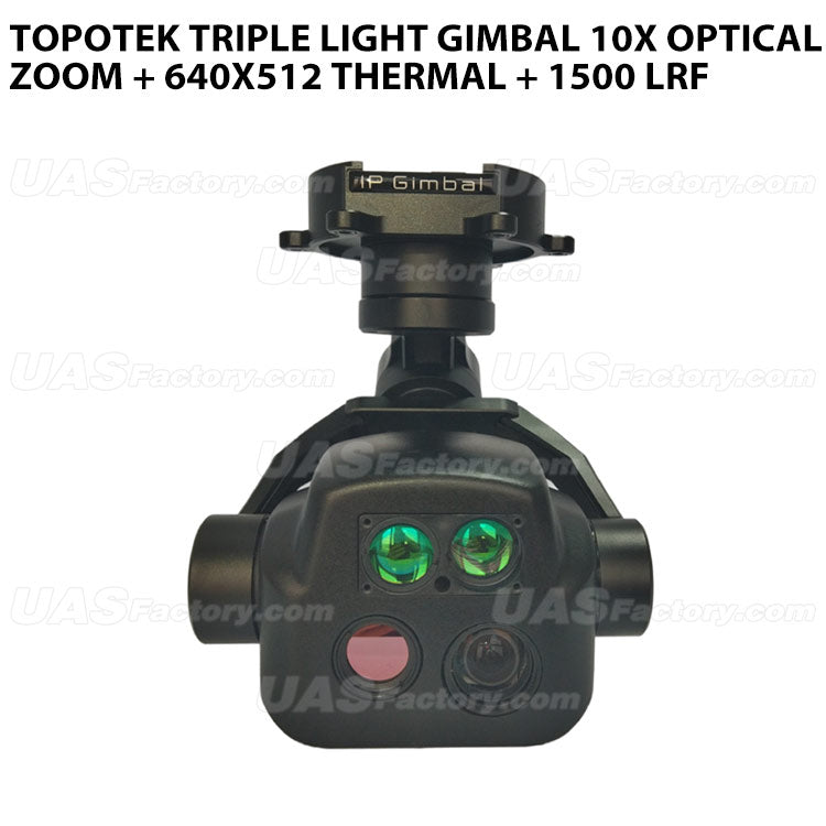 Topotek TH10T6LN Triple Light Gimbal 10X Optical zoom + 640x512 Thermal + 1500 LRF