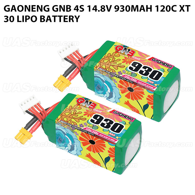 GAONENG GNB 4S 14.8V 930mAh 120C XT30 LiPo Battery