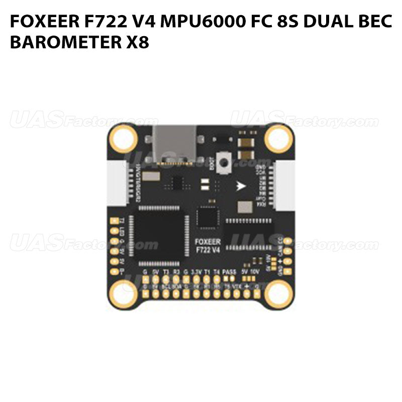 Foxeer F722 V4 MPU6000 FC 8S Dual BEC Barometer X8