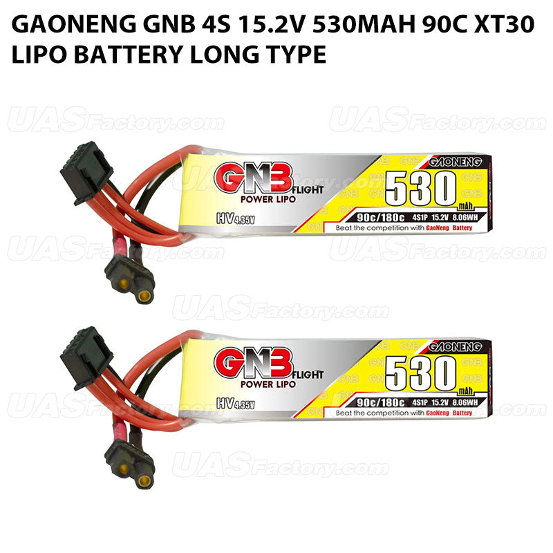 GAONENG GNB 4S 15.2V 530mAh 90C XT30 LiPo Battery Long Type