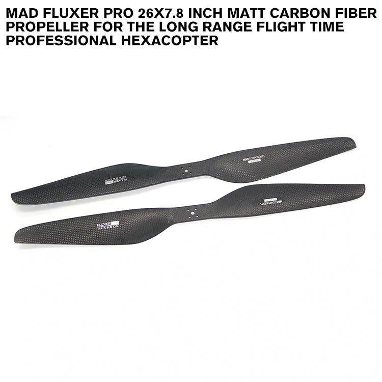 FLUXER Pro 26x7.8 Inch Matt Carbon Fiber Propeller For The Long Range Flight Time Professional Hexacopter