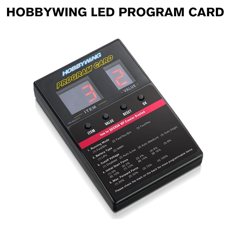 Hobbywing LED Program Card