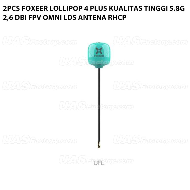 2pcs Foxeer Lollipop 4 Plus Kualitas Tinggi 5.8G 2,6 DBi FPV Omni LDS Antena RHCP