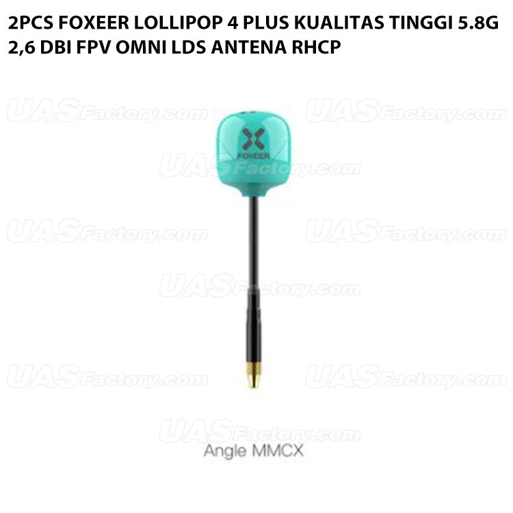 2pcs Foxeer Lollipop 4 Plus Kualitas Tinggi 5.8G 2,6 DBi FPV Omni LDS Antena RHCP