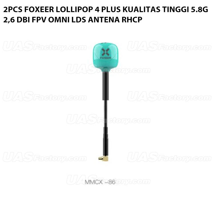 2pcs Foxeer Lollipop 4 Plus Kualitas Tinggi 5.8G 2,6 DBi FPV Omni LDS Antena RHCP