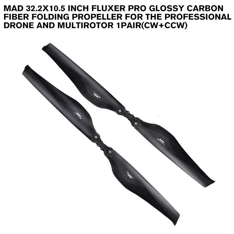 32.2x10.5 Inch FLUXER Pro Glossy Carbon Fiber Folding Propeller For The Professional Drone And Multirotor 1pair(CW+CCW)