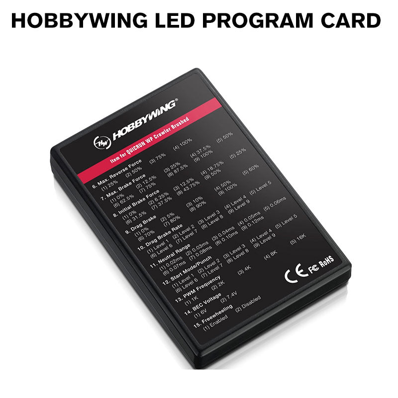 Hobbywing LED Program Card