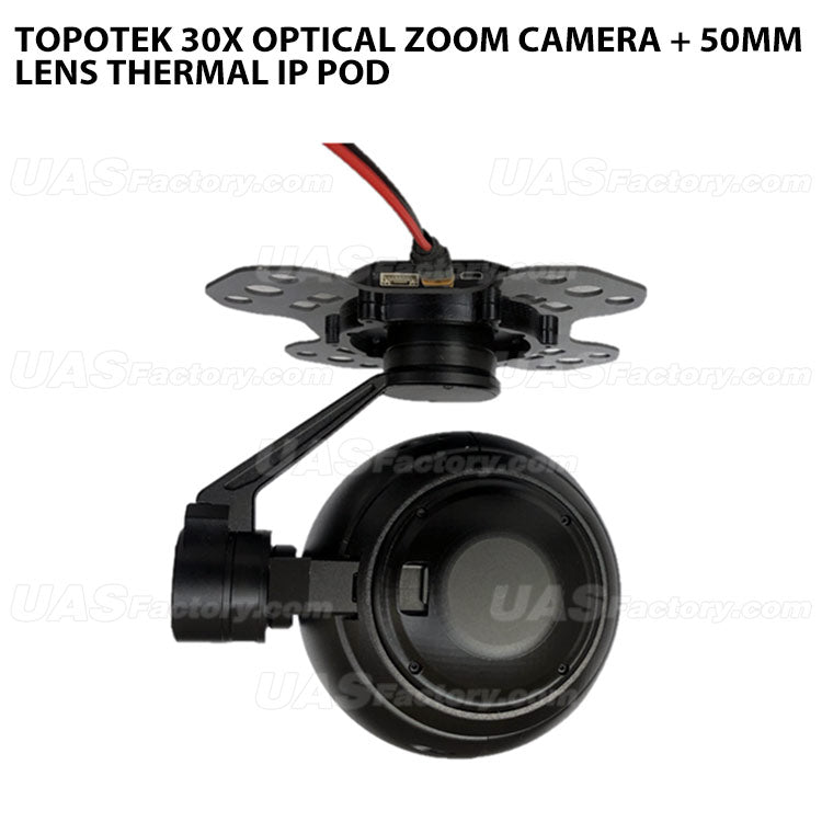 Topotek 30x Optical Zoom Camera + 50mm lens Thermal IP Pod