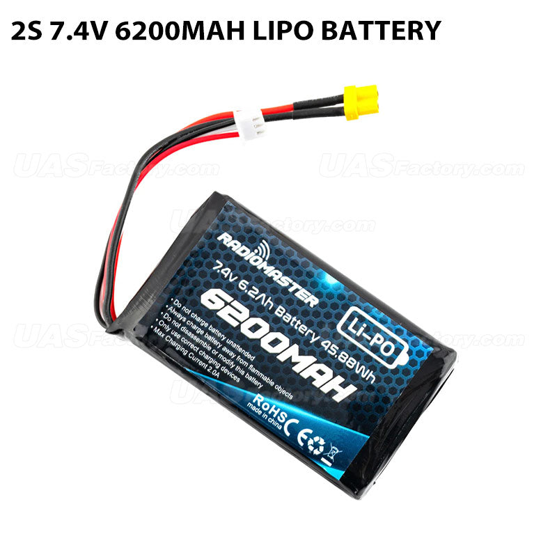 2S 7.4V 6200mAh Lipo Battery