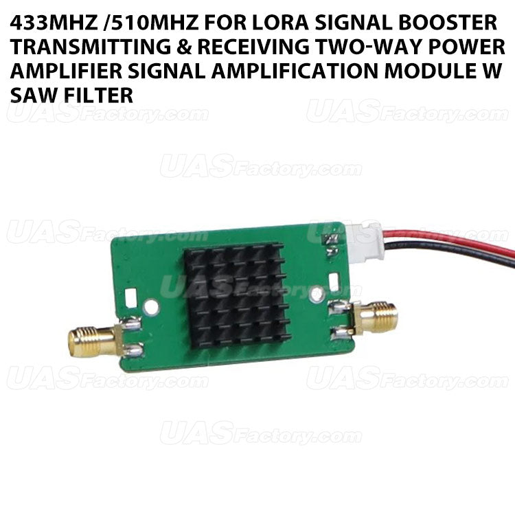 433MHz /510MHz for Lora Signal Booster Transmitting & Receiving Two-Way Power Amplifier Signal Amplification Module w Saw Filter