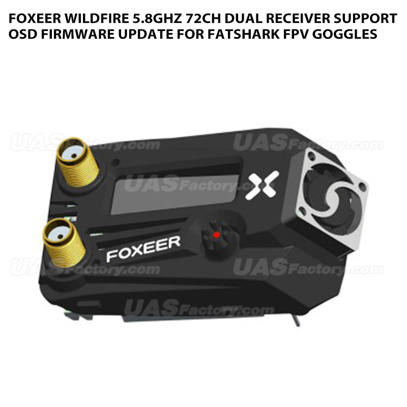 Foxeer Wildfire 5.8GHz 72CH Dual Receiver Support OSD Firmware Update for Fatshark FPV Goggles