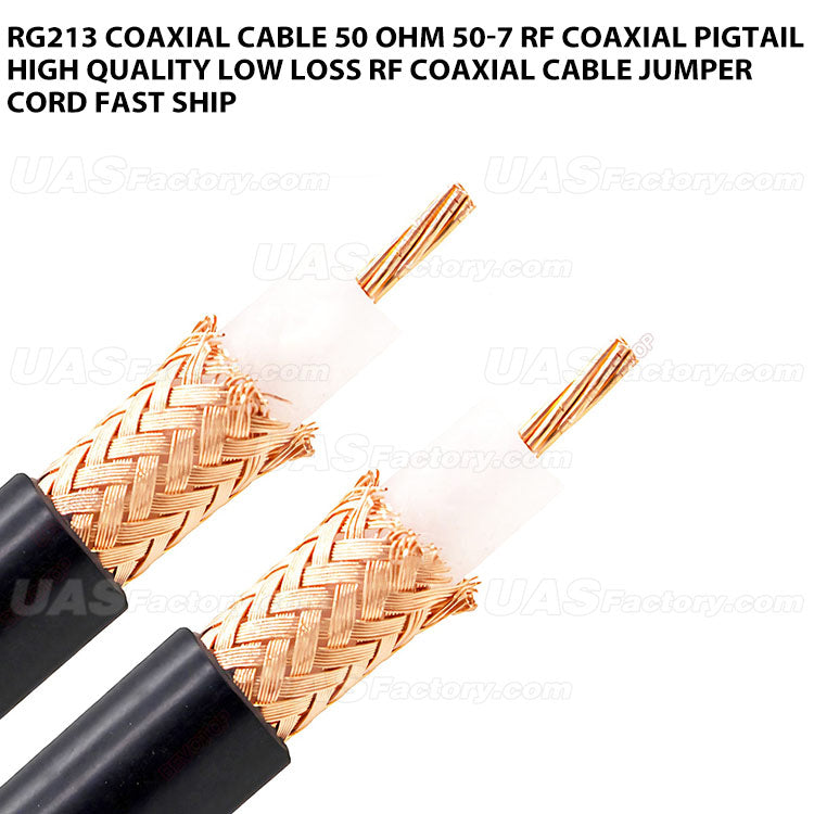 RG213 Coaxial Cable 50 ohm 50-7 RF Coaxial Pigtail High Quality Low Loss RF Coaxial Cable Jumper Cord Fast Ship