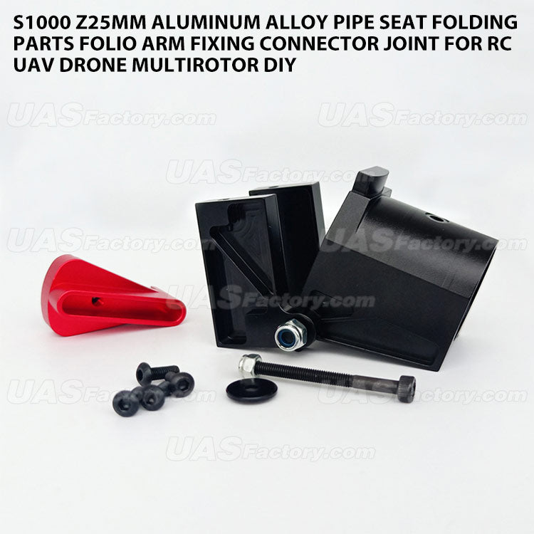 S1000 Z25mm Aluminum Alloy Pipe Seat Folding Parts Folio Arm Fixing Connector Joint for RC UAV Drone Multirotor DIY