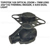 Topotek 10x optical zoom + 7mm lens 256*192 thermal imager, 3-axis dual light