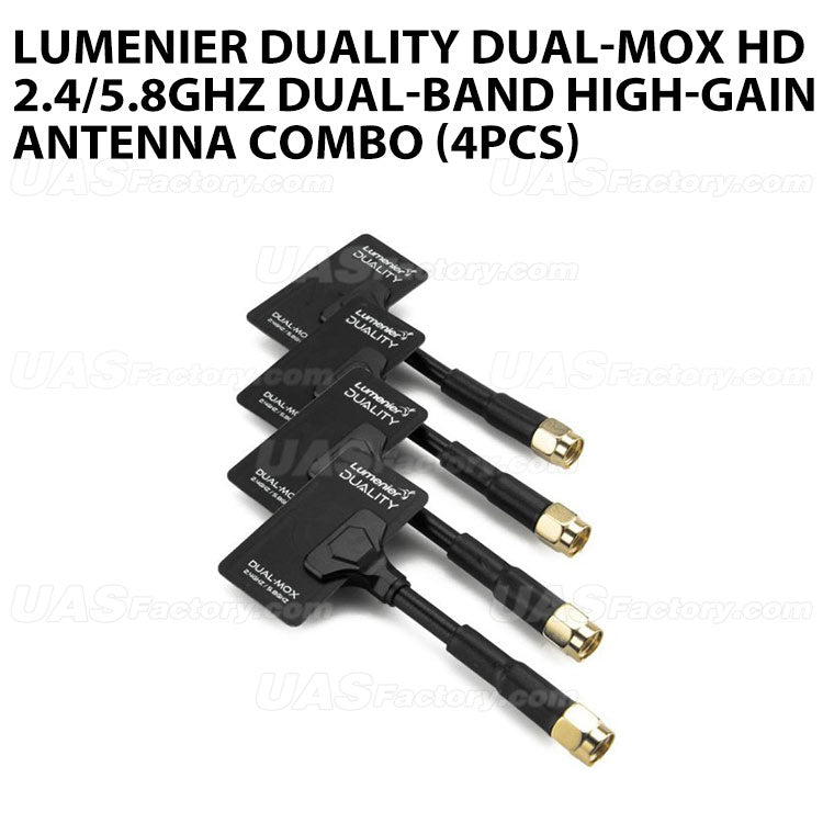 Lumenier Duality DUAL-MOX HD 2.4/5.8GHz Dual-Band High-Gain Antenna Combo (4pcs)