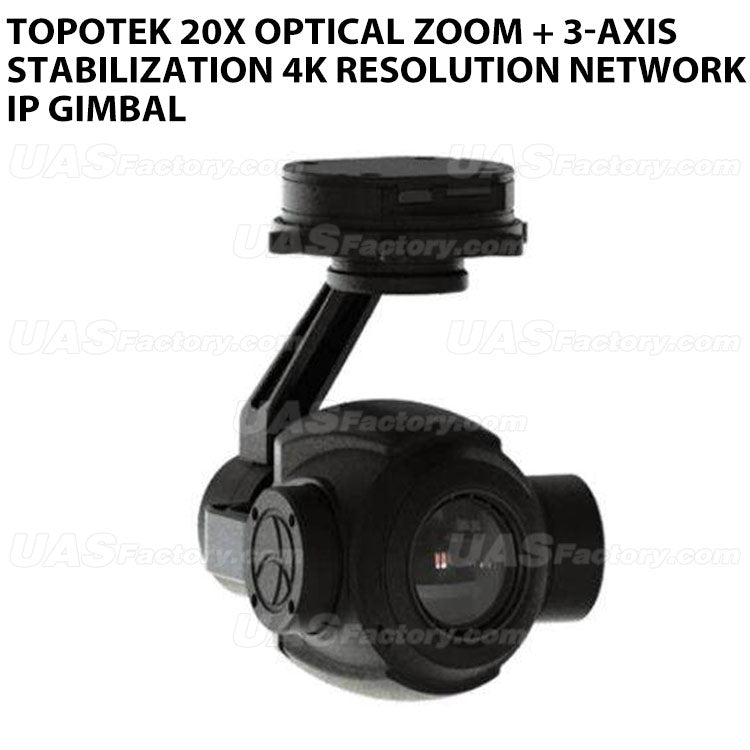 Topotek 20x Optical Zoom + 3-Axis Stabilization 4K Resolution Network IP Gimbal