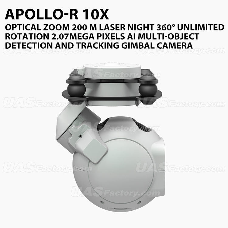 Apollo-R 10X optical zoom 200 m Laser night 360° unlimited rotation 2.07Mega Pixels AI multi-object detection and tracking Gimbal Camera