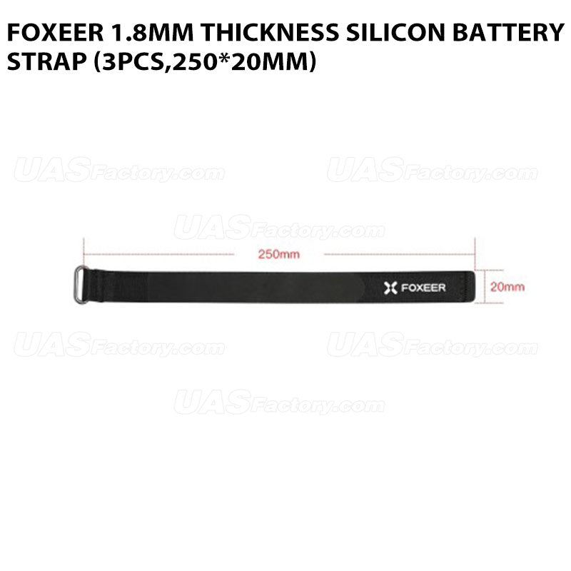 Foxeer 1.8mm Thickness Silicon Battery Strap (3pcs,250*20mm)