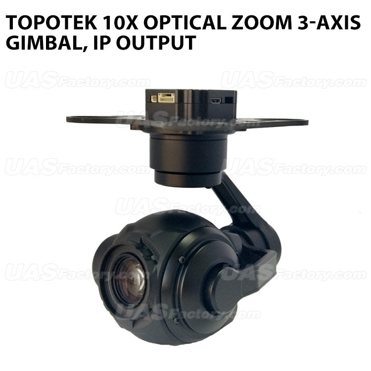 Topotek TGIP10A 10x Optical Zoom 3-Axis gimbal, IP output