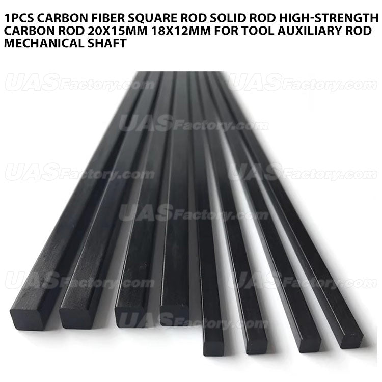 1pcs Carbon fiber Square Rod Solid Rod High-Strength Carbon Rod 20x15mm 18x12mm for Tool Auxiliary Rod Mechanical Shaft