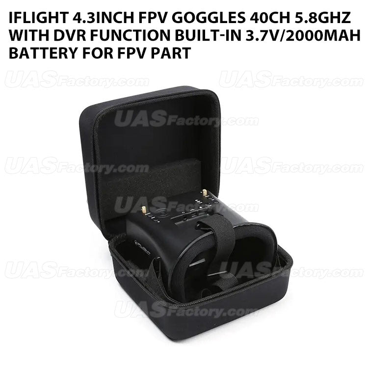 iFlight 4.3inch FPV Goggles 40CH 5.8GHz with DVR Function Built-in 3.7V/2000mAh battery for FPV part