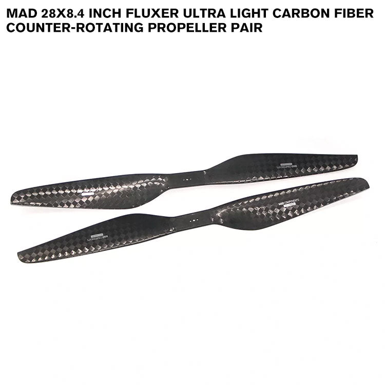 28x8.4 Inch FLUXER Ultra Light Carbon Fiber Counter-Rotating Propeller Pair