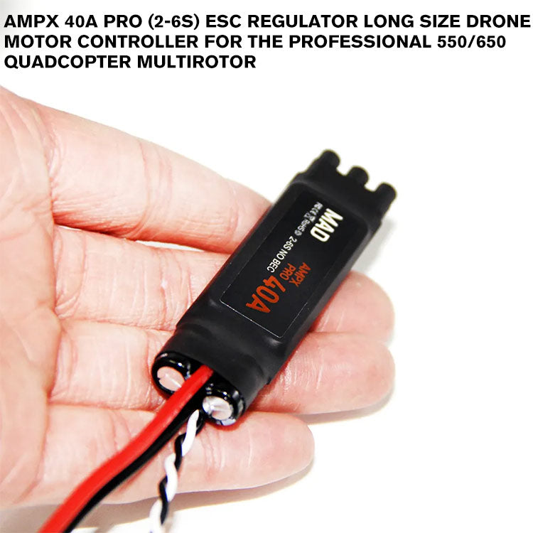 AMPX 40A Pro (2-6S) ESC Regulator Long Size Drone Motor Controller For The Professional 550/650 Quadcopter Multirotor