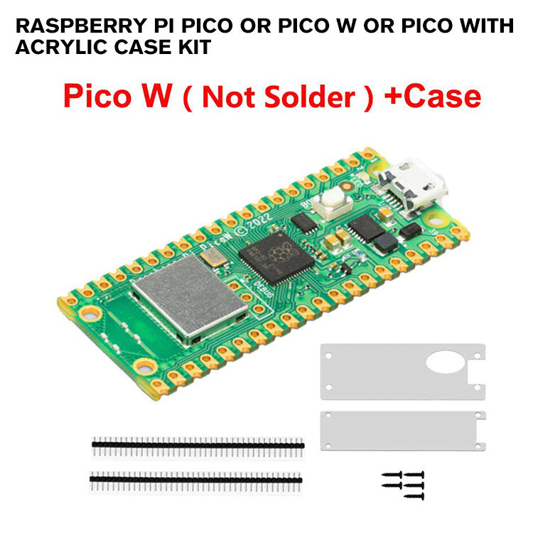 Pico Raspberry Pi Set Raspberry Pi Pico or Pico W or Pico with Acrylic Case Kit – UAS Factory ...