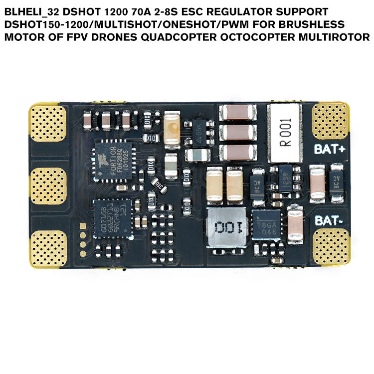 BLHeli_32 DSHOT 1200 70A 2-8S ESC Regulator Support DShot150-1200/MultiShot/OneShot/PWM For Brushless Motor Of FPV Drones Quadcopter Octocopter Multirotor