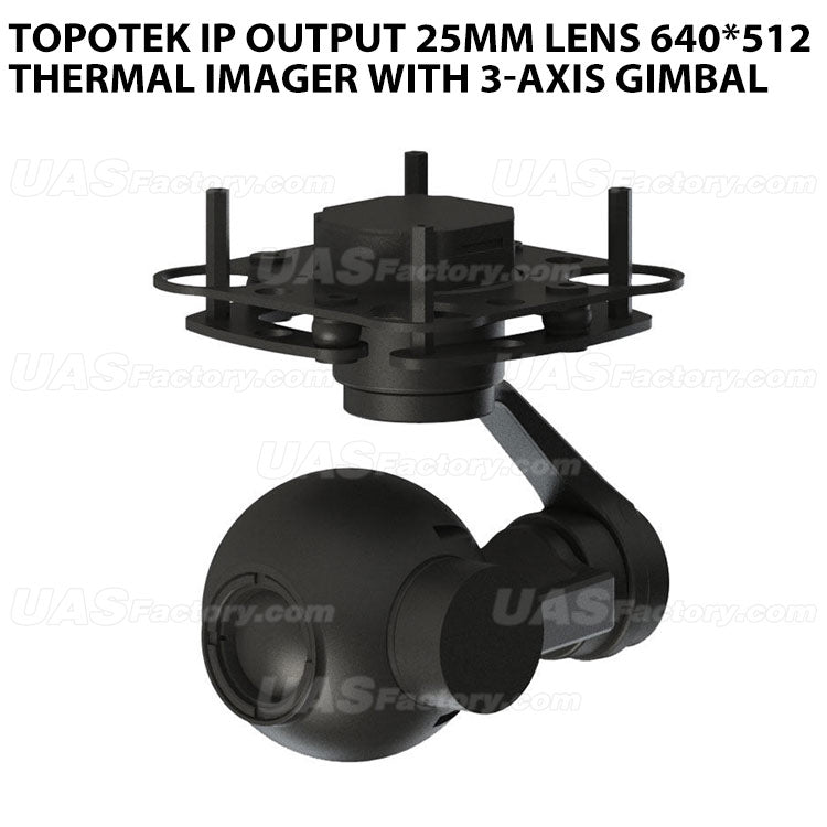 Topotek IP Output 25mm Lens 640*512 Thermal Imager with 3-Axis Gimbal