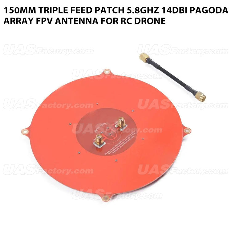 150mm Triple Feed Patch 5.8GHz 14dBi Pagoda Array FPV Antenna for RC Drone