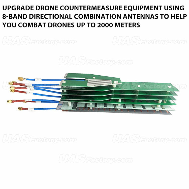 Upgrade drone countermeasure equipment using 8-band directional combination antennas to help you combat drones up to 2000 meters