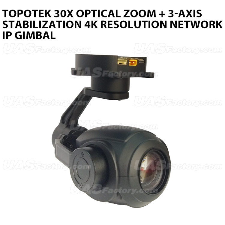 Topotek RIP30S4K 30x Optical Zoom + 3-Axis Stabilization 4K Resolution Network IP Gimbal