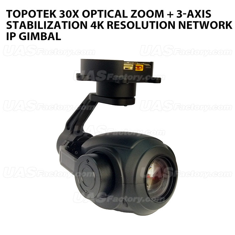 Topotek KIP30S4K 30x Optical Zoom + 3-Axis Stabilization 4K Resolution Network IP Gimbal