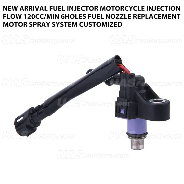 New Arrival Fuel Injector Motorcycle Injection Flow 120cc/min 6holes Fuel Nozzle Replacement Motor Spray System Customized