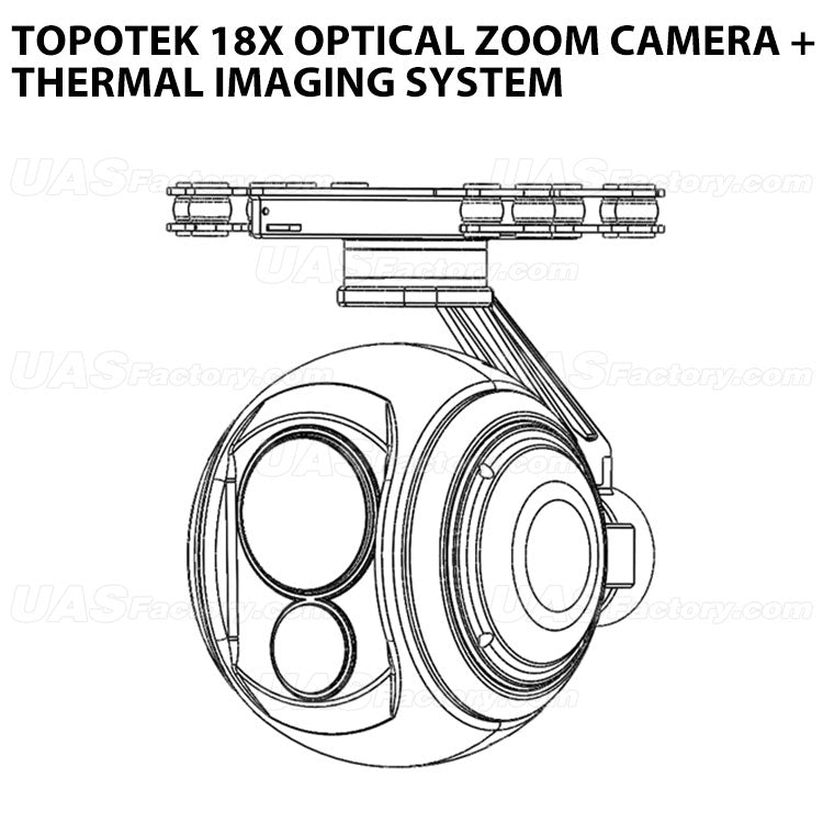 Topotek 18x Optical Zoom Camera + Thermal Imaging System