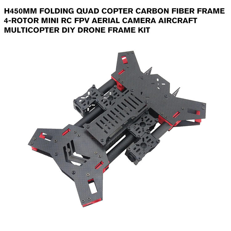 H450mm Folding Quad copter carbon fiber frame 4-rotor mini RC FPV Aerial camera aircraft multicopter DIY Drone Frame kit