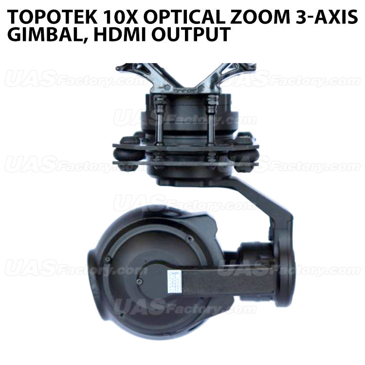 Topotek 10x Optical Zoom 3-Axis gimbal, HDMI output