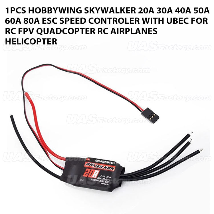 1pcs Hobbywing Skywalker 20A 30A 40A 50A 60A 80A ESC Speed Controler With UBEC For RC FPV Quadcopter RC Airplanes Helicopter