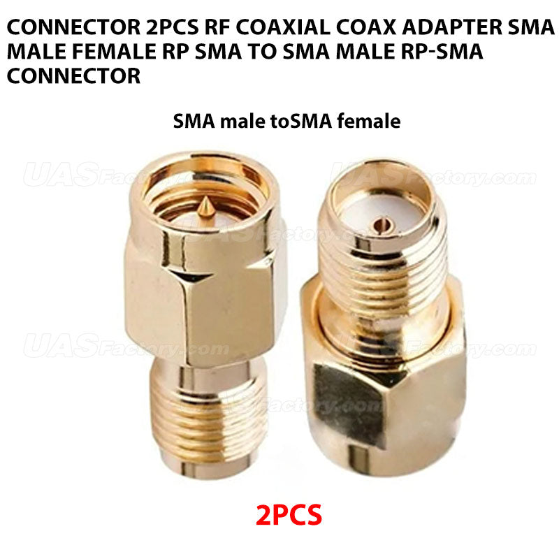 Connector 2pcs RF coaxial coax adapter SMA male female RP SMA to SMA male RP-SMA Connector