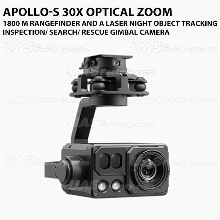 Apollo-S 30X optical zoom 1800 m rangefinder and a laser night Object tracking  inspection/ search/ rescue gimbal camera