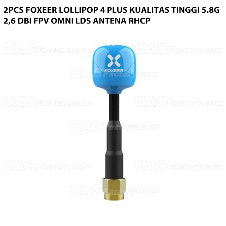 2pcs Foxeer Lollipop 4 Plus Kualitas Tinggi 5.8G 2,6 DBi FPV Omni LDS Antena RHCP