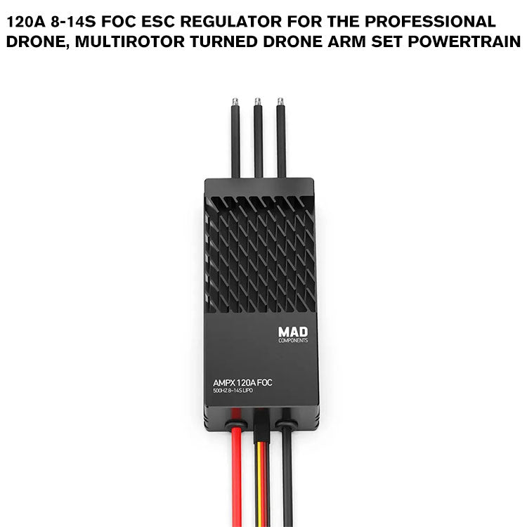 120A 8-14S FOC ESC Regulator For The Professional Drone, Multirotor Turned Drone Arm Set Powertrain