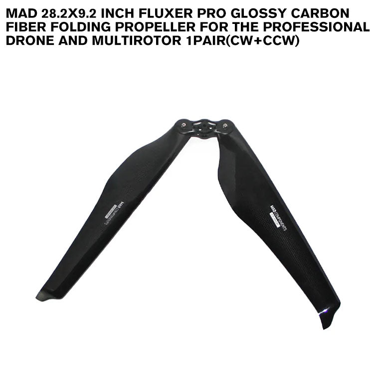 28.2X9.2 Inch FLUXER Pro Glossy Carbon Fiber Folding Propeller For The Professional Drone And Multirotor 1pair(CW+CCW)