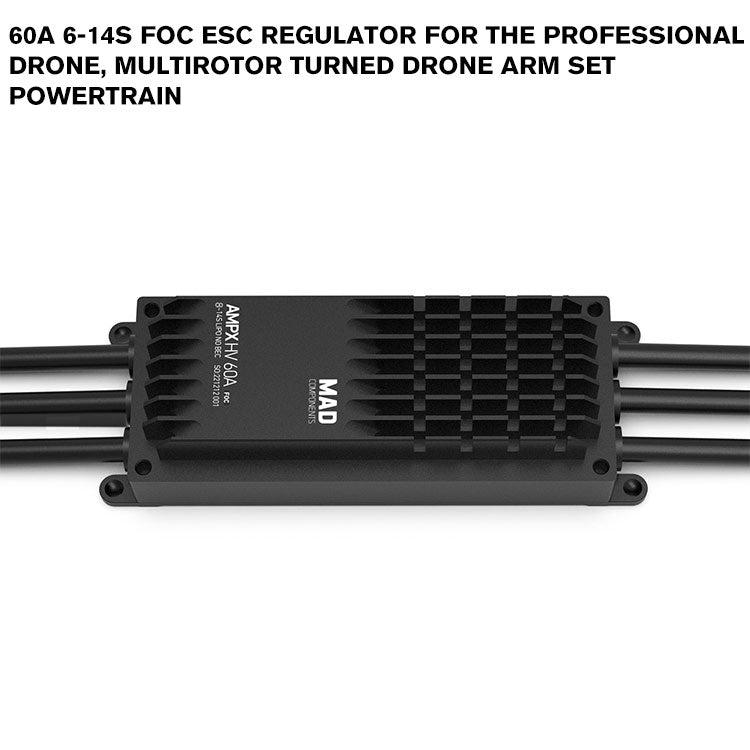 60A 6-14S FOC ESC Regulator For The Professional Drone, Multirotor Turned Drone Arm Set Powertrain